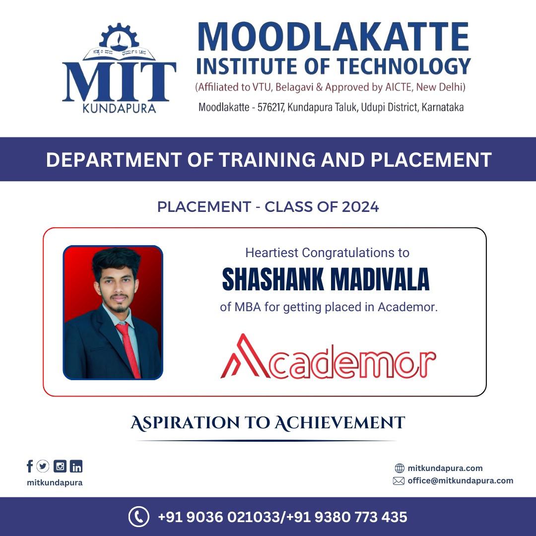 MITK MBA Students placement